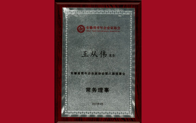 公司董事、副總經理王從偉先生被增選為省青年企業家協會常務理事